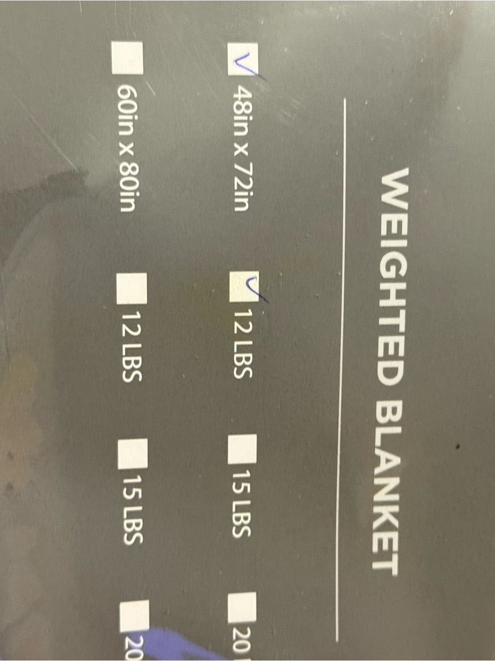 Weighted Blanket 12 LBS - Gray Comfort